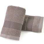 serviettes toilette coton ondulées gris modernes salle bain durable machine laver 34x74cm anneaux murales