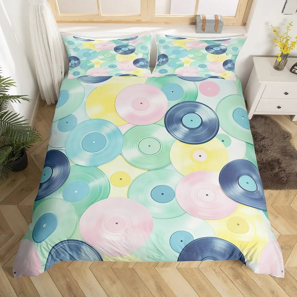 Parure de lit complète avec taie d'oreiller assortie