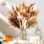 fleurs séchées bouquet pampas plumes graminées décoration intérieure anniversaire mariage rustic naturel