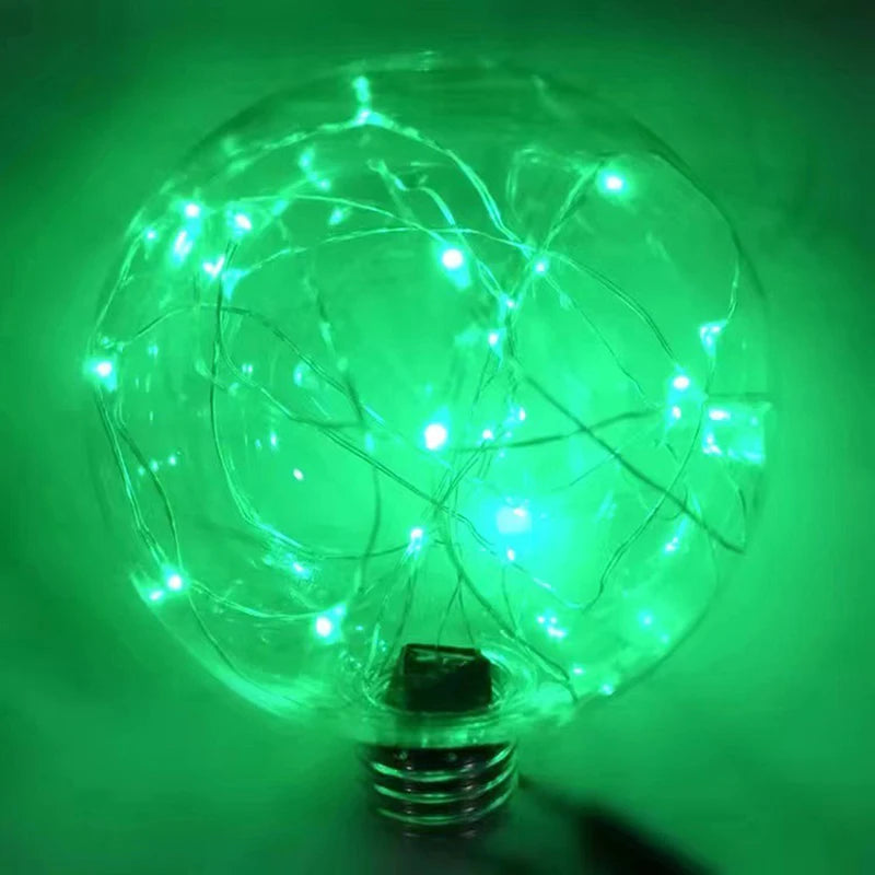 ampoules led décoratives transparentes rose fil cuivre lumière rvb éclairage intérieur féerique vintage 8cm