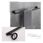 accessoires salle bain noir moderne porte serviettes papier toilette porte robe porte savon tasse