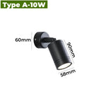 Spot mur extérieur moderne led noir hydrofuge 10w 15w 20w 85265v