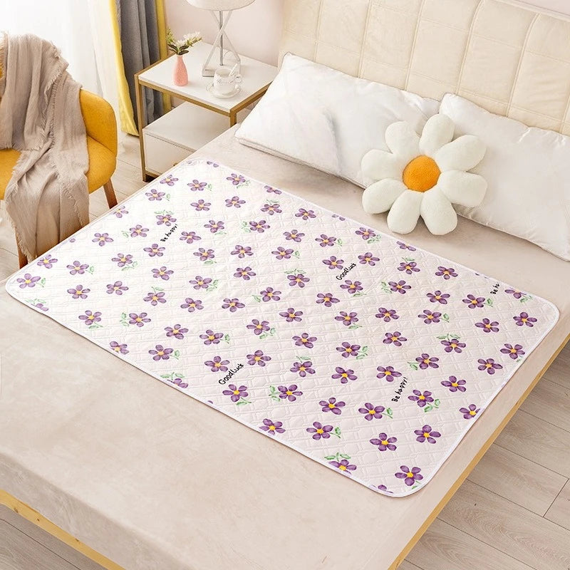 tapis jeu enfant moderne dinosaures pandas fleurs blanc orange vert