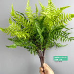 plantes artificielles feuilles fines vertes brunes modernes accrochables extérieures decoration murale naturelle