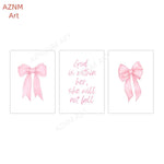 affiche art minimaliste abstraite rose arcs rubans texte manuscrit sans cadre