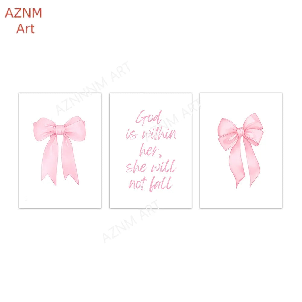 affiche art minimaliste abstraite rose arcs rubans texte manuscrit sans cadre