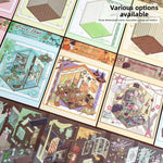 livre scènes miniatures illustrations vintage intérieurs autocollants cartes référence adultes