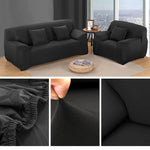 housse canapé moderne gris uni polyestère antibruit coussin lavable machine