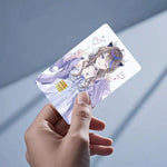 autocollants protection cartes credit debit dessin anime multicolore animaux personnages réutilisables