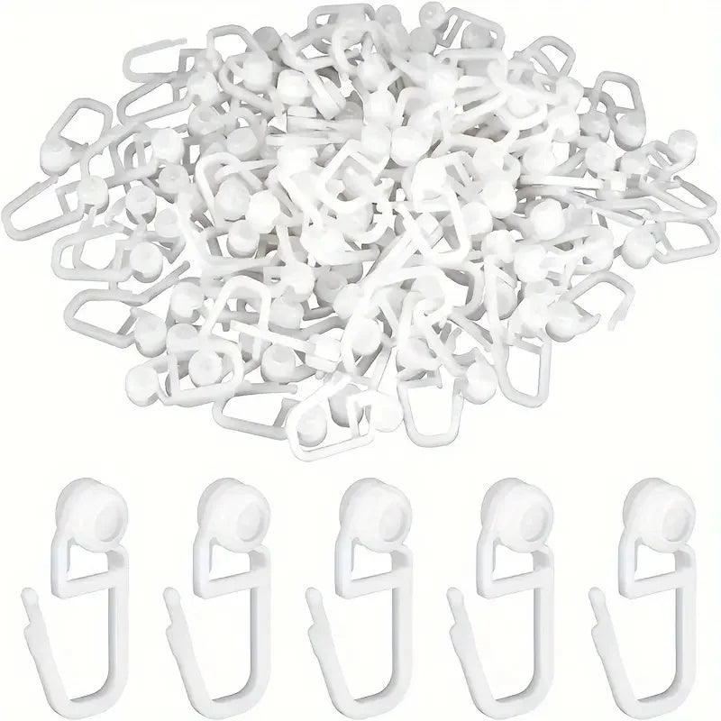 crochet rideau moderne blanc opaque accessoires volet polonais fixations plastique