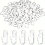 crochet rideau moderne blanc opaque accessoires volet polonais fixations plastique