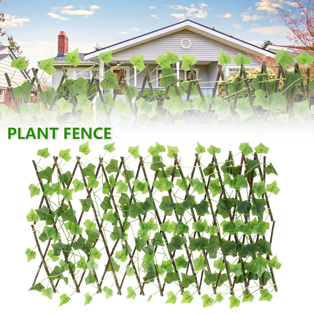 clôture végétale artificielle feuilles lierre treillis extensible résistance pourriture écologique facile