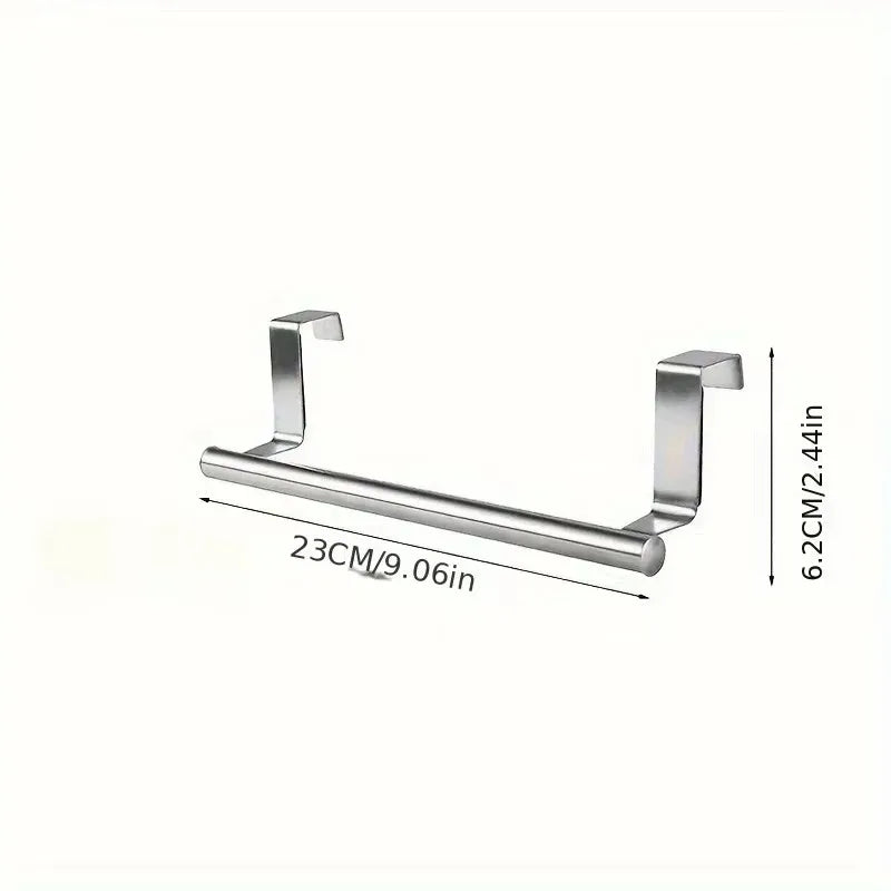 porte serviettes mural adhésif acier inoxydable simple barre moderne argente chromé sans perçage