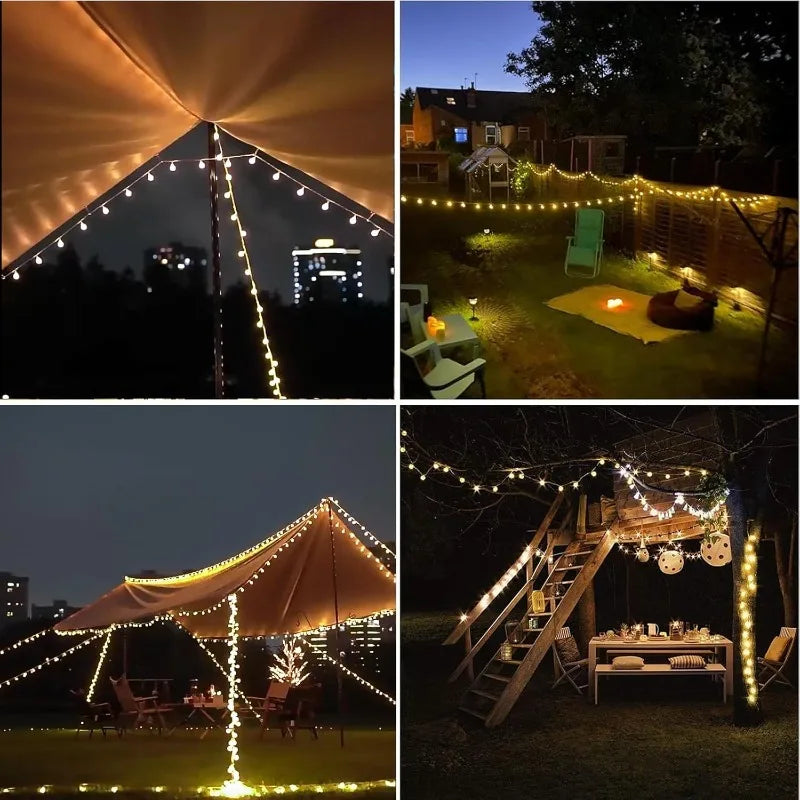 guirlande lumineuse extérieure led usb 5v boules lumineuses colorées autoinstallation decoration jardin camping