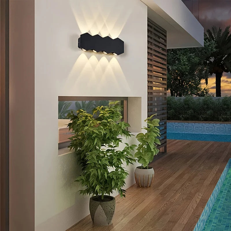 applique murale led noir contemporaine ip65 adhésive 110 240v 249 2000lm