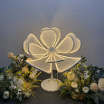 décoration mariage fleurs artificielles lumineuses soie blanches jaunes ornement intérieur