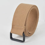 ceinture tissu unisexe beige simple boucle noire opacite 110cm 130cm black brown grey pink
