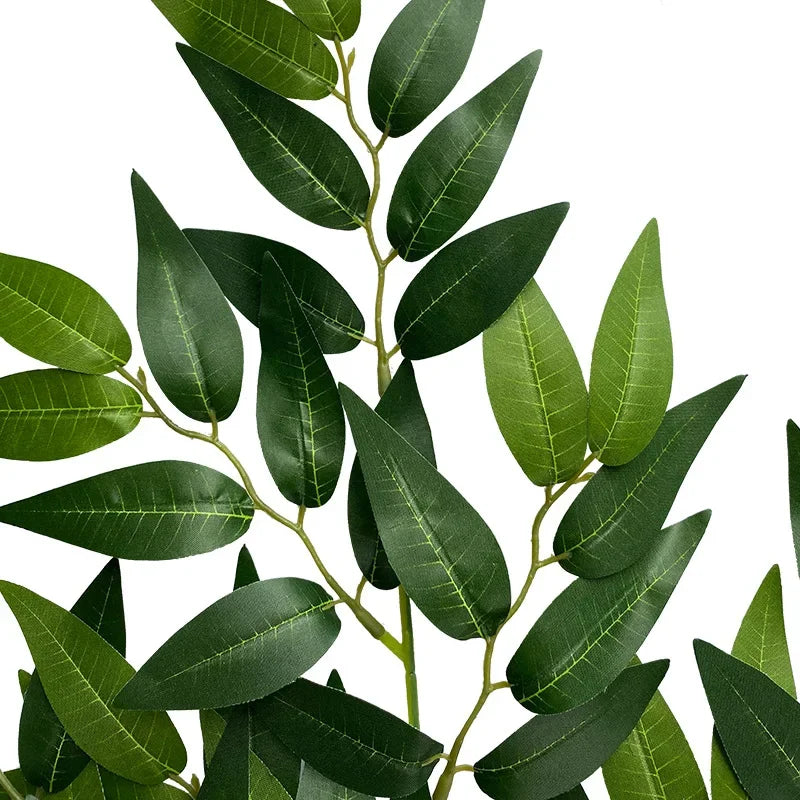 décoration intérieure branche artificielle feuilles eucalyptus vert naturel minimaliste soie 68cm festive maison