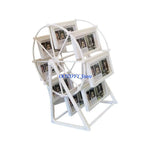 cadre photo or vieilli grande roue vintage métal décoré blanc souvenirs