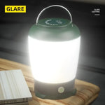 lampe camping rechargeable led vert blanc texture moderne pratique interrupteur anneau métallique étancheurgence