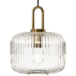 lampe suspendue transparente dorée rayures horizontales moderne filament câble électrique 90v 260v 249lm 2000lm