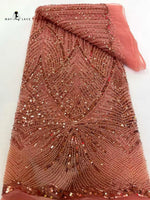 tulle français dentelle nigeriane soirée strass élégante mariage robe glamour opalescente