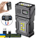 lampe torche led rechargeable usb portable aimant super lumineuse camping urgence cob lumière forteModes