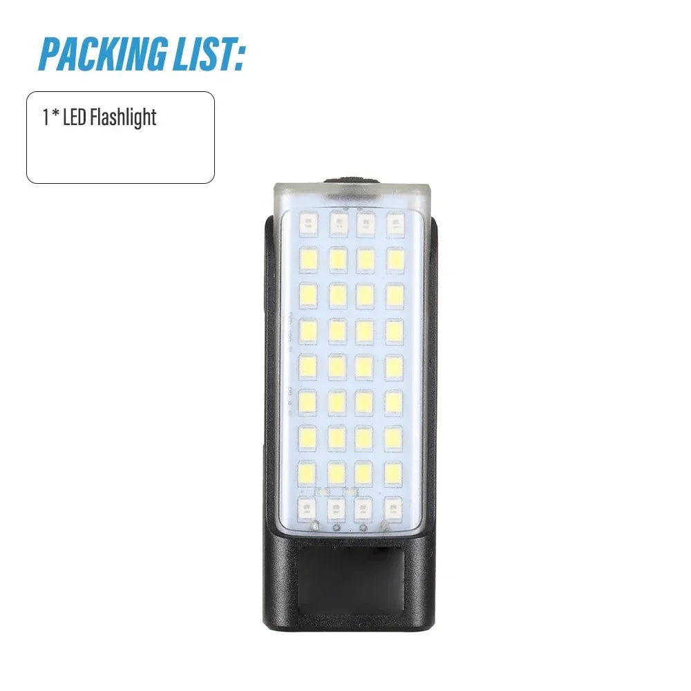 lampe poche rechargeable led portable clip noir cordon usb camping travail moderne