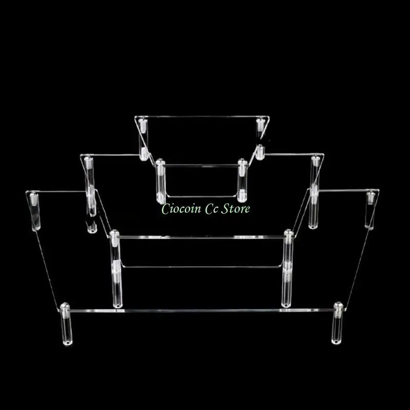 présentation transparente moderne support bijoux transparent sans motif grille tailles