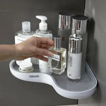 étagère salle bain blanc moderne adhésive simple toiletterie murale rechargeable