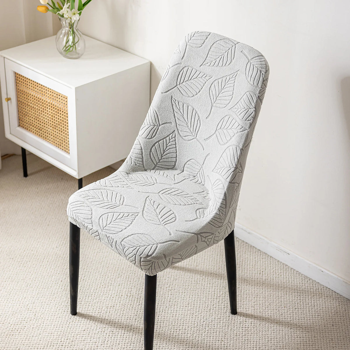 housse chaise tissu carreaux blanc gris moderne adhésif polyestre extérieur adaptable diverse utilisation