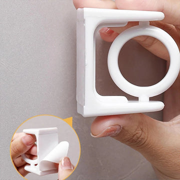 supports muraux adhésifs tringle rideau blanc gris moderne minimaliste fixations incluses tringle crochet métallique