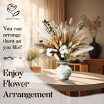 bouquet fleurs séchées herbe pampas tiges coton eucalyptus lavande blé décoration maison anniversaire mariage