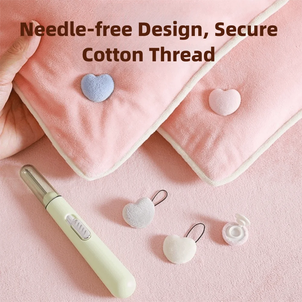clips coton draps vert clair rose pâle forme cœur moderne pratique pièces facile