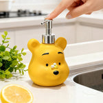 distributeur savon liquide winnie pooh résine jaune sourire abeille cartoon