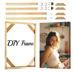 toile personnalisée photo couple plage moderne cadre bois toiles mariage paysages minimalistes