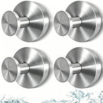 crochets douche ventouse acier inoxydable moderne brillants sans perçage 2pcs argenté