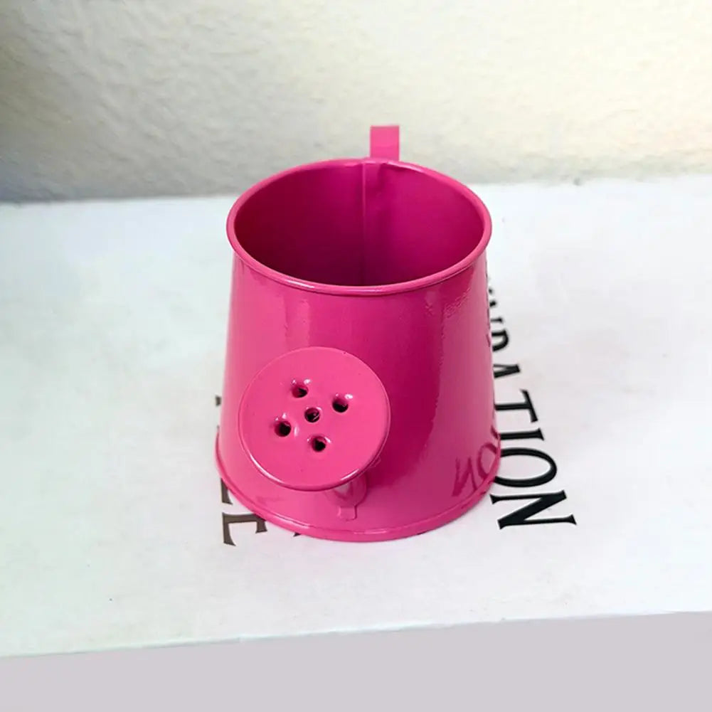 arrosoir moderne poignée perforations bleu rose violet vert blanc