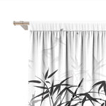 rideaux japonais motifs bambou montagne zen opaque transparent 75x166cm polyester tubulaire