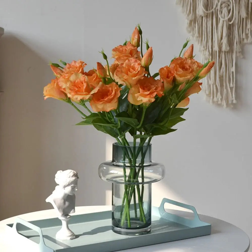 bouquet fleurs artificielles rose clair orange violet blanc décoration intérieure moderne minimaliste