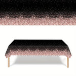 nappe jetable noire rose gold paillettes festive mariage anniversaire dégradée étoilée opaques festives glamour