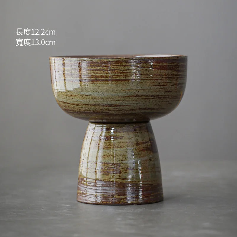 bol céramique moderne marbré couleur marron beige gris artisanal table thé decoration