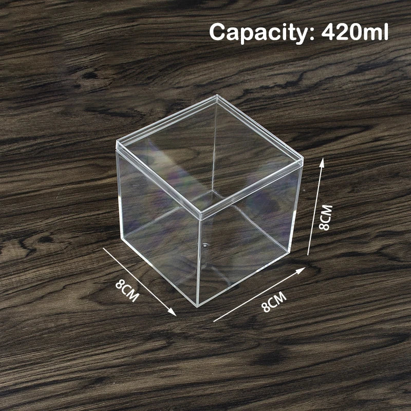 boîtes plastique transparent modernes bijoux rangement sans motif très transparent