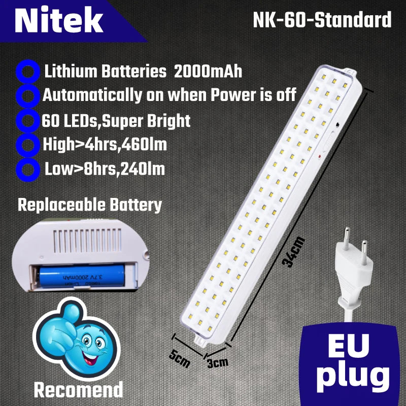 lampe led rechargeable moderne blanc mat urgence recharge câble prise sécurité maison porte