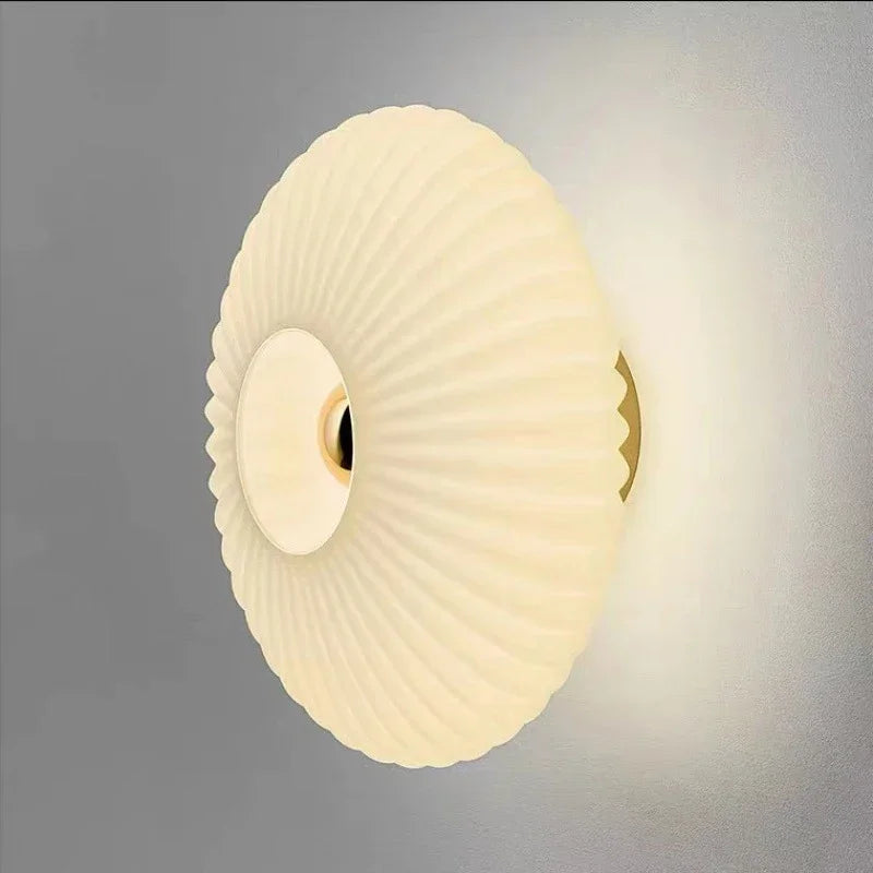 applique murale led moderne blanc doré rayures horizontales fixée mur éclairage quotidien chambre salonhôtel