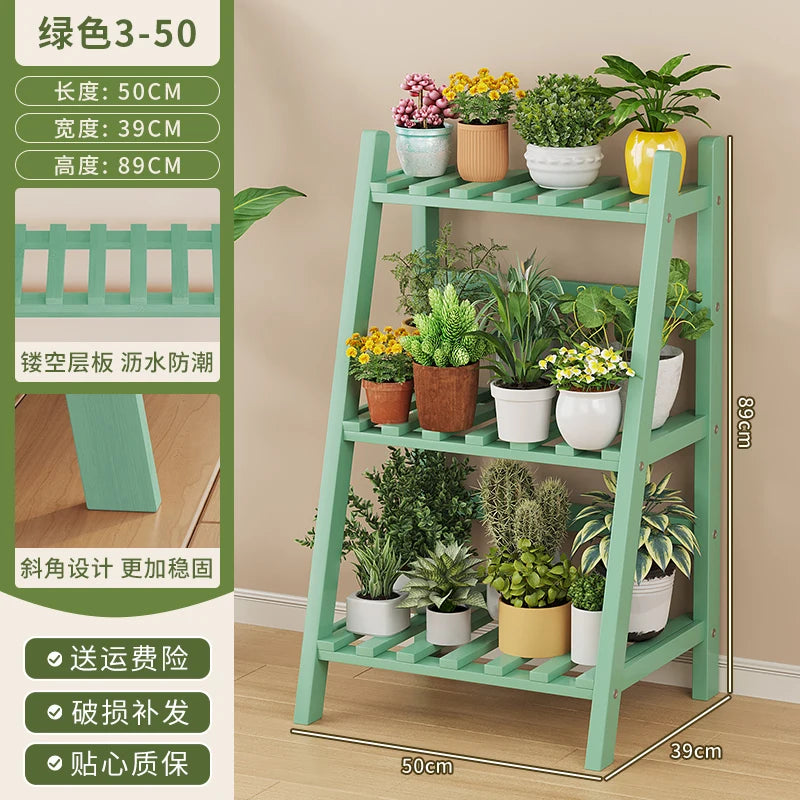 étagère moderne multi niveaux bois naturel pots plantes balcon salon minimalistestyle