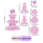 supports cupcakes drapeaux happy birthday rose violet zigzag modernes festifs anniversaire famille réunion
