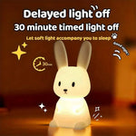 lampe table lapin blanc moderne veilleuse tactile sans fil certification rohs lumière douce chambre