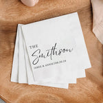 serviettes jetables mariage anniversaire animal compagnie initial lettre cœur blanc minimaliste