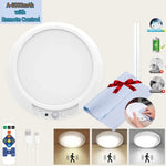 plafonnier led blanc moderne aimanté télécommande charge usb 24w flux luminescent 60249